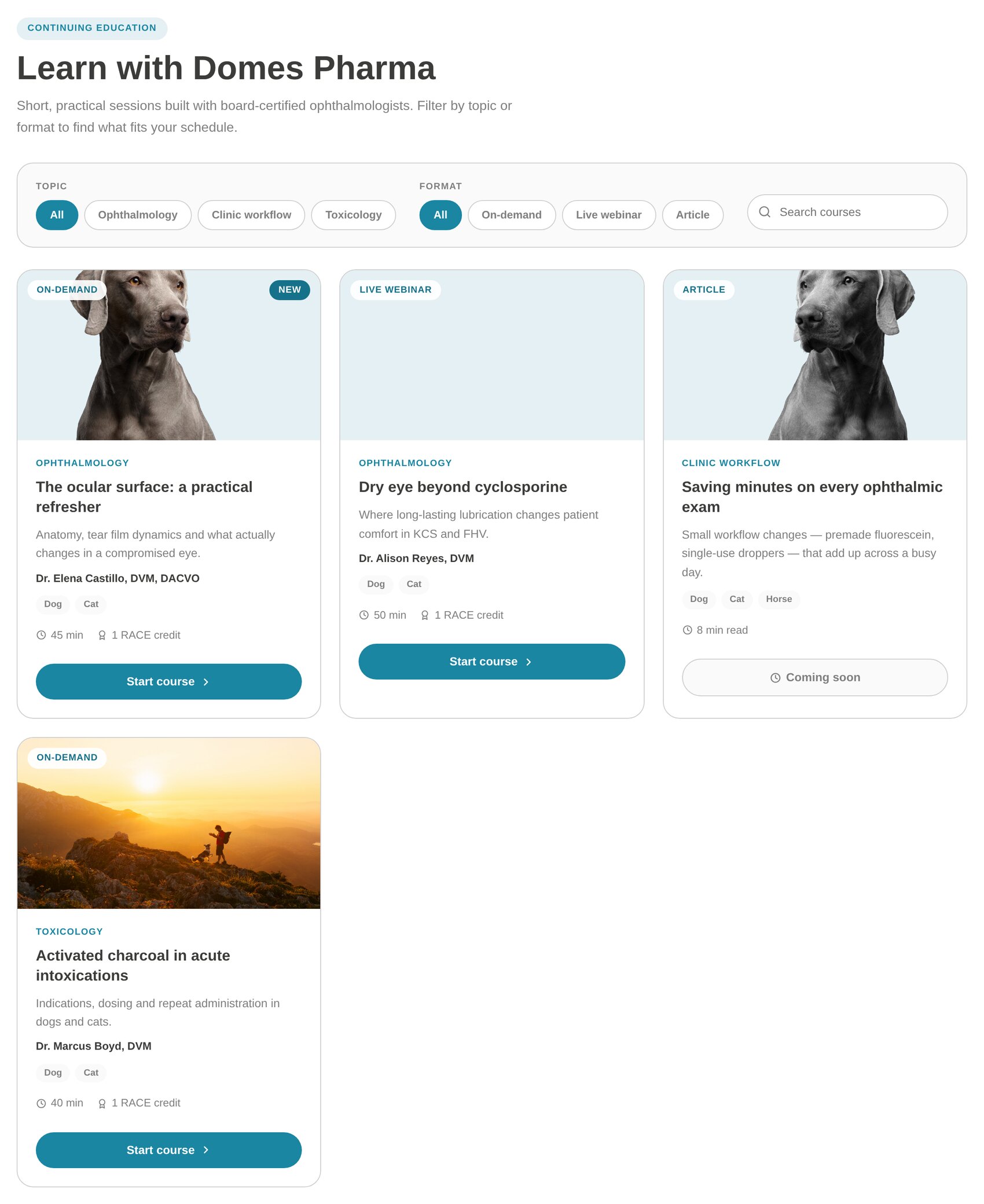 Courses filtered by topic
