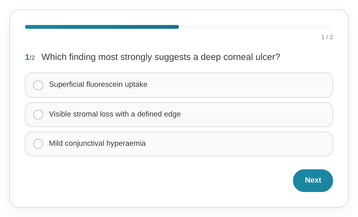 Questionnaire question step