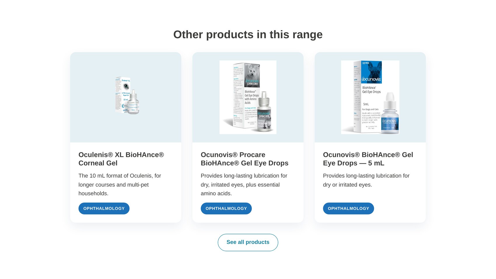 Related products at the bottom of a product page