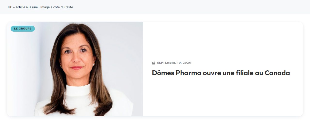 DP – Article à la une — Image à côté du texte