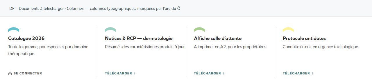 DP – Documents à télécharger — Colonnes — colonnes typographiques, marquées par l’arc du Ô