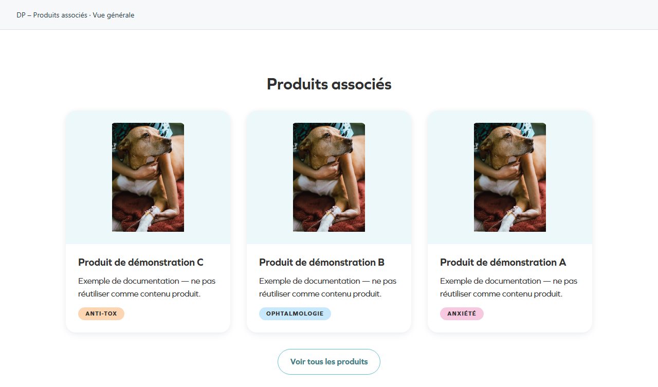 DP – Produits associés — Overall view