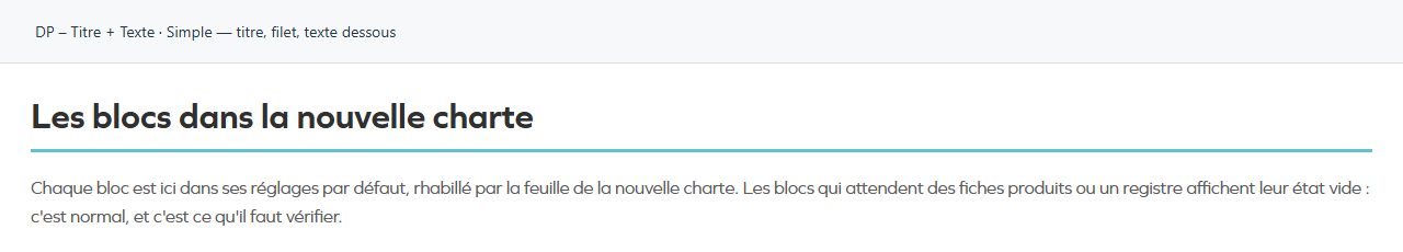 DP – Titre + Texte — Simple — titre, filet, texte dessous