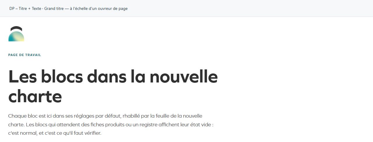 DP – Titre + Texte — Grand titre — à l'échelle d'un ouvreur de page